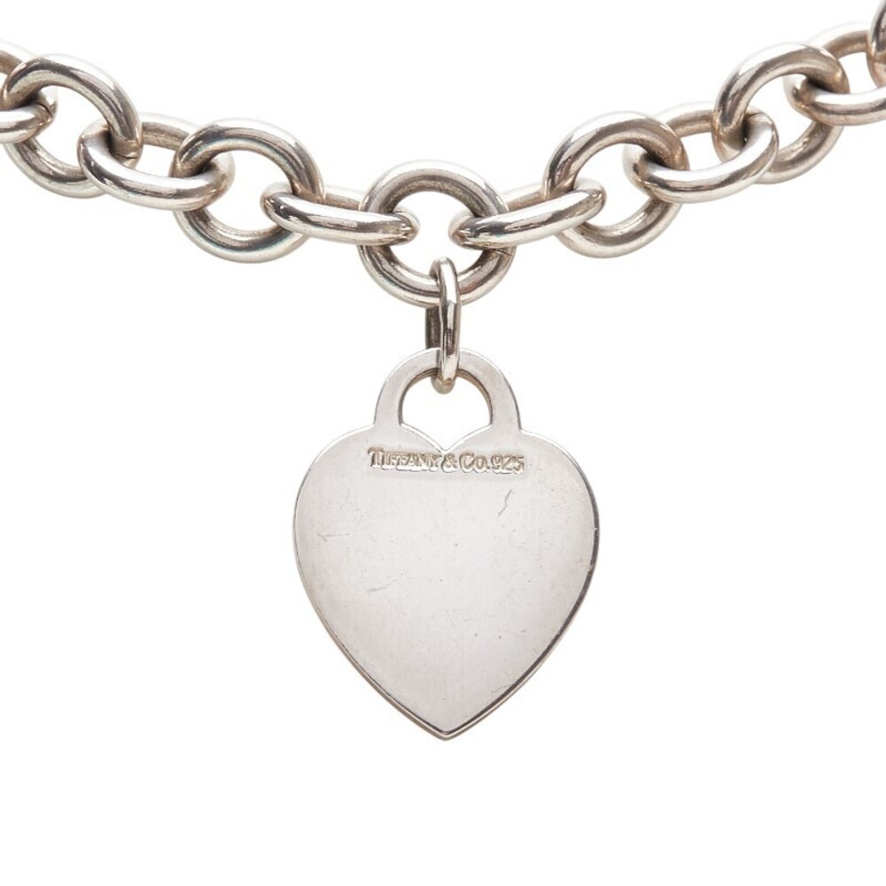 Tiffany Co Heart Chain Necklace Choker Silver